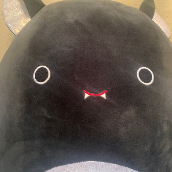 Squishmallows Halloween Squad 2021 Silver Emily Bat 16" Sparkly Wings Belly A41 - Picture 11 of 13